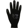 Image de Asatex Gants en Tricot Fin avec Revêtement PU, 1 Paire, Noir, Taille 10