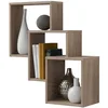 Image de FMD Möbel 297-001_ei Fibi Étagère Murale avec 3 Compartiments Panneaux Mélaminiques Chêne 19 x 64 x 65,5 cm