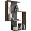 Image de FMD furniture Etagère Murale 65 x 85 x 20 cm Décor Old Style/Matera Bibliothèque Murale Solide avec 4 Plateaux