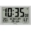 Image de Horloge murale Techno Line WS 8013 radiopiloté(e) 36.9 cm x 22.9 cm x 2.4 cm argent grand écran
