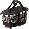 Image de KLICKFix Panier de vélo GT pour Panier de vélo Racktime - Unisexe - Motif Fleur Noire - Dimensions : 33 x 27 x 42 cm