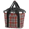 Image de Panier KlickFix Bikebasket Pied de Poule Rouge