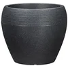 Image de SCHEURICH Pot en plastique rotomoule Lineo 282 - 48 x 39 cm - Noir granite