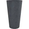 Image de Scheurich Coneo Pot de Fleurs Haut, Plastique, Schwarz Granit, Ø 39 cm, Höhe 70 cm