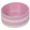 Image de Nobby Gamelle en céramique Strio, Rose/crème, Ø 18 x 7 cm, 1,25 l, 1 pièce