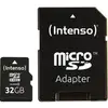Image de Carte microSDHC Intenso 32 GB Micro SDHC-Card 32 GB Class 4 avec adaptateur SD