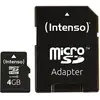 Image de Carte microSDHC Intenso High Performance 4 GB Class 10 avec adaptateur SD