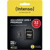 Image de Carte microSDHC Intenso Premium 32 GB Class 10, UHS-I avec adaptateur SD