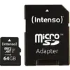 Image de Carte microSDXC Intenso Professional 64 GB Class 10, UHS-I avec adaptateur SD