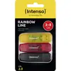 Image de Intenso Rainbow Line Clé USB au détail 8 GB noir, rouge, jaune 3502463 USB 2.0