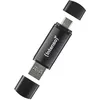 Image de Intenso Flex Line Clé USB 128 Go - Double clé USB 3.2 Gen 1x1 avec USB-C & USB-A pour Smartphone, Tablette, Ordinateur Portable et PC Compatible OTG, 70 Mo/s, Noir