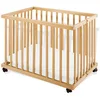 Image de Pinolino Parc bébé 'Levin' petit, pliant, non traité; Partiellement massif : L 97 cm, l 67 cm, H 75 cm, Fond réglable en hauteur sur 3 positions, Fond rembourré, 4 roulettes