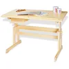 Image de Pinolino Bureau pour enfants "Lena", réglable en hauteur, laqué transparent, tiroir, L 109 cm, P 58 cm, H 57 à 70 cm