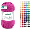 Image de Gründl Laine Cotton Quick uni - laine fine pour crocheter - fil à tricoter   fil à crocheter   brillant et doux pour la peau   100% coton   1 pelote 50 g / 125 m   taille d’aiguille 3-4 - orchidée