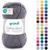 Image de Gründl Laine Cotton Quick uni - laine fine pour crocheter - fil à tricoter   fil à crocheter   brillant et doux pour la peau   100% coton   1 pelote 50 g / 125 m   taille d’aiguille 3-4 - gris