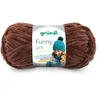 Image de Gründl Laine Funny uni   laine chenille douce pour crocheter   douillette et douce pour la peau   100% polyester   1 pelote 100 g / 120 m   taille d’aiguille 5   6   brun (Lot de 2)