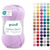 Image de Gründl Laine Cotton Quick uni - laine fine pour crocheter - fil à tricoter   fil à crocheter   brillant et doux pour la peau   100% coton   1 pelote 50 g / 125 m   taille d’aiguille 3-4 - lilas