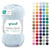 Image de Gründl Laine Cotton Quick uni - laine fine pour crocheter - fil à tricoter   fil à crocheter   brillant et doux pour la peau   100% coton   1 pelote 50 g / 125 m   taille d’aiguille 3-4 - bleu pâle