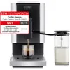 Image de CASO Café Crema Touch Machine à café automatique design avec tuyau et réservoir à lait, broyeur conique réglable en continu, prêt à l'emploi, toutes les spécialités de café par toucher, noir, acier