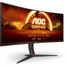 Image de AOC Gaming Moniteur Incurvé, CU34G2XPD/BK 34 Pouce 180Hz Fast VA Dalle, 1ms GtG, HDR400, FreeSync Premium, Ajustable en Hauteur, USB Hub(3440x1440 HDMI 2X 2.0 DP 2X 1.4) Noir/Rouge