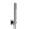 Image de Herzbach Living Spa Set de douche avec raccord mural coudé et support, 1 jet, 11.630221.2.01,