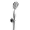 Image de Herzbach Living Spa Set de douche avec raccord mural coudé et support, 3 jets, 11.620225.4.01,