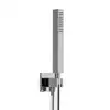 Image de Herzbach Living Spa Set de douche avec raccord mural coudé et support, 1 jet, 11.630221.4.01,