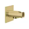 Image de Herzbach Design iX PVD Support de douchette avec raccord de flexible, 21.995200.2.41,