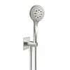 Image de Herzbach Living Spa iX Set de douche avec raccord mural coudé et support, 3 jets, 17.914600.2.09,