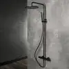 Image de Herzbach LIVING SPA Colonne de douche en applique avec mitigeur thermostatique, 23.988250.1.12,