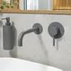 Image de Herzbach DEEP GREY Mitigeur mural de lavabo, 23.203756.1.06,