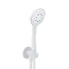 Image de Herzbach Living Spa Set de douche avec raccord mural coudé et support, 3 jets, 23.914600.1.07,