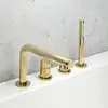 Image de Herzbach SIRO PVD GOLD Robinetterie sur gorge de baignoire, Mitigeur monocommande, 30.120250.1.03,
