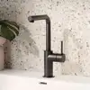 Image de Herzbach SIRO BLACK Mitigeur de lavabo à bec haut L-Size, 30.120333.1.12, L-Size