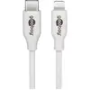 Image de Goobay Câble USB USB 2.0 Connecteur Lightning , USB-C® mâle 1 m blanc feuille de blindage, gaine en PVC, avec USB, rond 39446