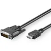 Image de goobay Câble DVI-D/HDMI, Nickelé, Noir, 1m Longueur de Câble