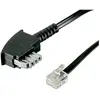 Image de Goobay 50951 Câble de Connexion TAE-N, International Pin Out, 4 Pôles, Noir, 3m Longueur