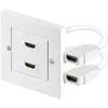Image de Goobay 51723 Prise Murale HDMI, Doré, Blanc, 86mm Longueur, 86mm Hauteur