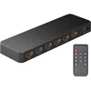 Image de goobay Commutateur matriciel HDMI 58479 4 vers 2, répartiteur matriciel 4k à 60 Hz/avec télécommande pour lecteur Blu Ray, Xbox, PS5 et TV/Interrupteur 4 entrées et 2 sorties,Schwarz