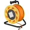 Image de goobay 58934 Cat 7 Cable reseau Ethernet/Enrouleur de câble réseau Mobil - S/FTP - 1000 MHz Rj45 / rallonge Cable ethernet/Câble d'installation sur Enrouleur/Orange / 50 mètre
