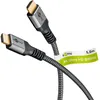 Image de goobay 65263 Câble HDMI 2.1 Ultra High Speed/résolutions UHD jusqu'à 8K @ 60 et 4K @ 120 Hz/Rallonge HDMI pour PS5, Xbox, Apple TV 4k / Prises dorées empêchent la corrosion/Gris / 5 m