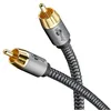 Image de goobay 65299 Câble Cinch mono 10m / Câble audio pour subwoofers Hi-Fi/Câble textile flexible/Câble coaxial numérique/Connecteurs plaqués or