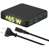 Image de goobay Chargeur multiport USB-C PD GAN 65 W, 2 Ports C (Power Delivery) et 2 Ports A (Quick Charge 3.0), Station de Charge Rapide avec 4 entrées, Compatible avec MacBook, iPhone, Samsung - 65813