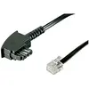 Image de Goobay 68535 Câble de Connexion TAE-F, Universal-Pin Out, Noir, 3m Longueur
