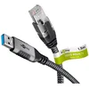 Image de goobay 2m LAN-USB Câble 1 Gbit Transfert de données - USB A 3.0 vers RJ45 Ethernet Le câble CAT 6 connecte le routeur et l’ordinateur portable ou le PC - Remplace l’adaptateur USB vers LAN - 70498