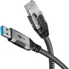 Image de goobay 3m LAN-USB Câble 1 Gbit Transfert de données - USB A 3.0 vers RJ45 Ethernet Le câble CAT 6 connecte le routeur et l’ordinateur portable ou le PC - Remplace l’adaptateur USB vers LAN - 70499