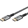 Image de goobay Câble DisplayPortl 2.1-80 Gbit/s, DP-Kabel 16K/60Hz, 10K HDR, 1m - Gris Sharkskin, design métallique, FreeSync, G-Sync, Ultrawide, Daisy-Chaining, 32 Audiokanäle, HD Audio 75684