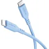 Image de goobay Câble USB-C vers USB-C en silicone 1,5 m, bleu - Charge rapide 60 W PD, transfert de données 480 Mbit/s, flexible, anti-emmêlement, pour smartphones, ordinateurs portables, consoles, etc.