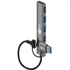 Image de goobay Hub USB C 5 Gbit/s - 2 en 1 Aluminium USB 3.2 - USB-C Mâle/USB-A Mâle (USB 3.2) > 4 x USB-A (USB 3.2) / USB C Splitter Compatible avec MacBook/iPad/Ordinateur Portable/Téléphones et Appareils