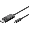 Image de Goobay 79295 Câble Adaptateur USB-C Display Port 4k 60 Hz, 1, 20 m, Noir, 1.20m Longueur